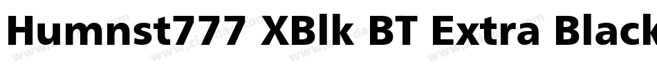 Humnst777 XBlk BT Extra Black字体转换